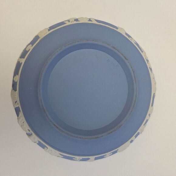 VTG Wedgwood Jasperware Bowl Aprox 8" The Sacrifice Greek Design 1972 Blue Matte - Picture 10 of 11